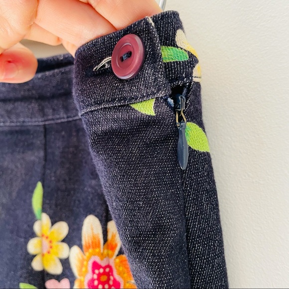 Verge NZ Flower Denim Stretch Pants Sz 16 Retro - Picture 12 of 12